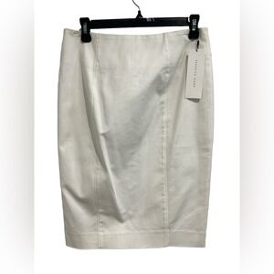 Veronica Beard White Pencil Knee Length Skirt